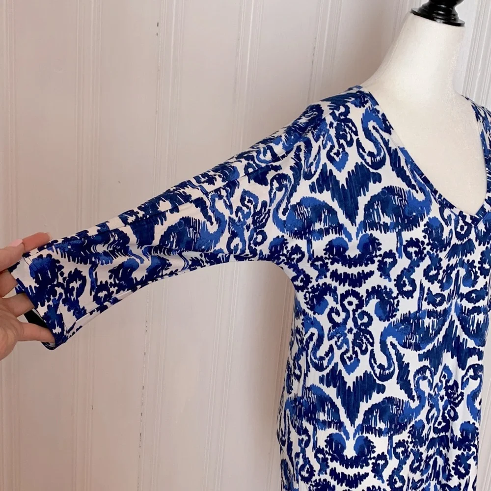MWOT LILLY PULITZER blue flamingo patterned dress tunic 9.2 - Picture 5 of 8